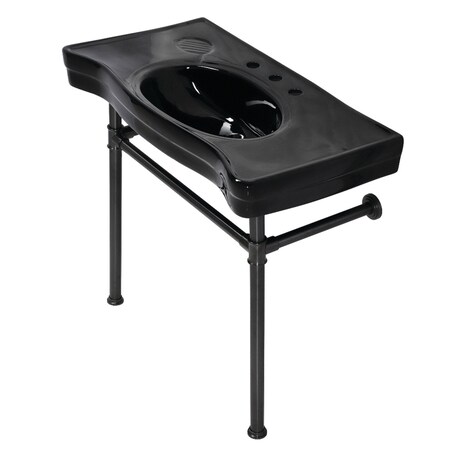 Fauceture VPB136K5ST Imperial Console Sink Basin W/Stainless Steel Leg, Blk/Brnz VPB136K5ST